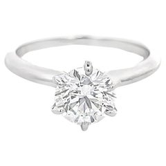 1.00CT Round Brilliant Diamond Engagement Ring, GIA 