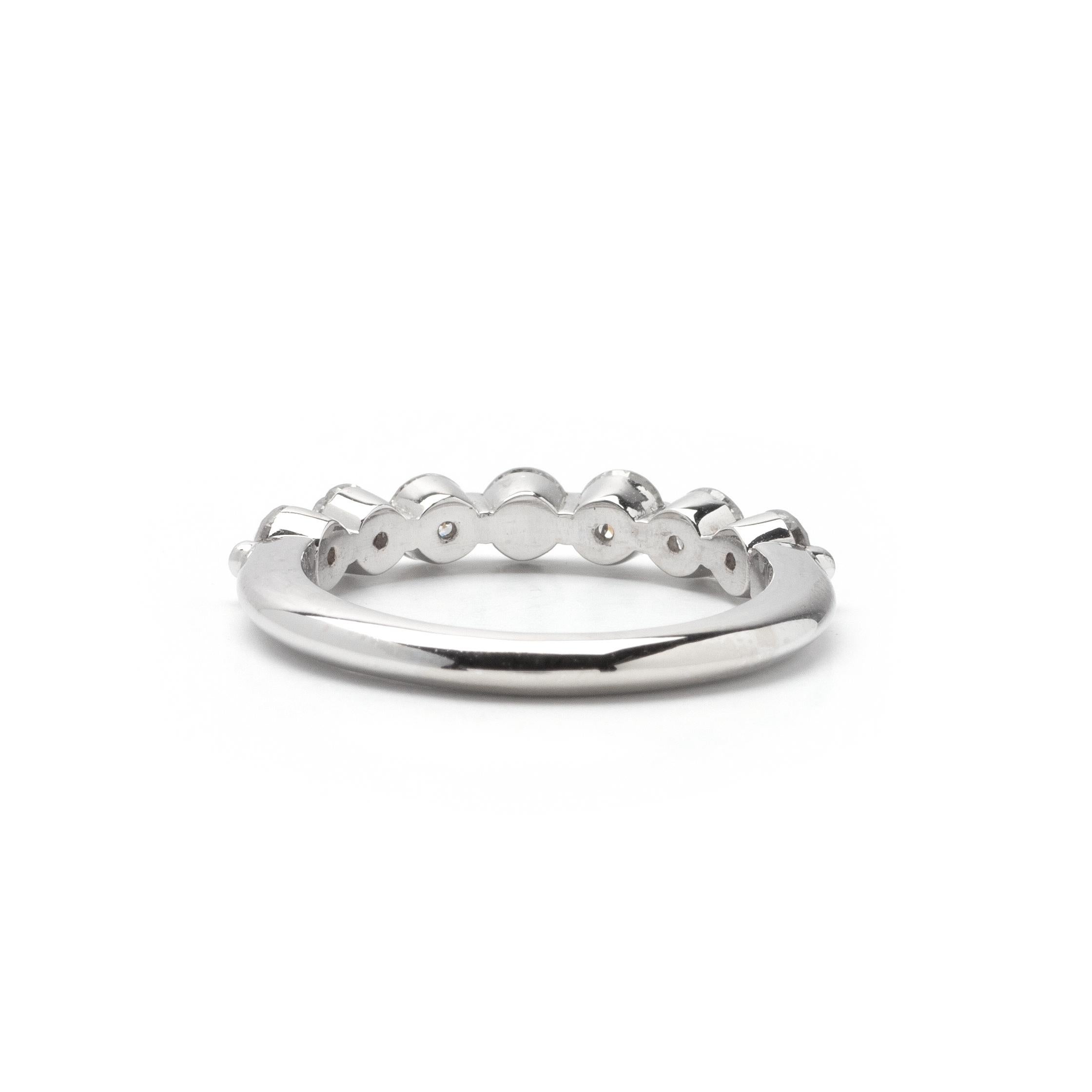 1.00ct round natural diamond eternity wedding ring 14k white gold womens band