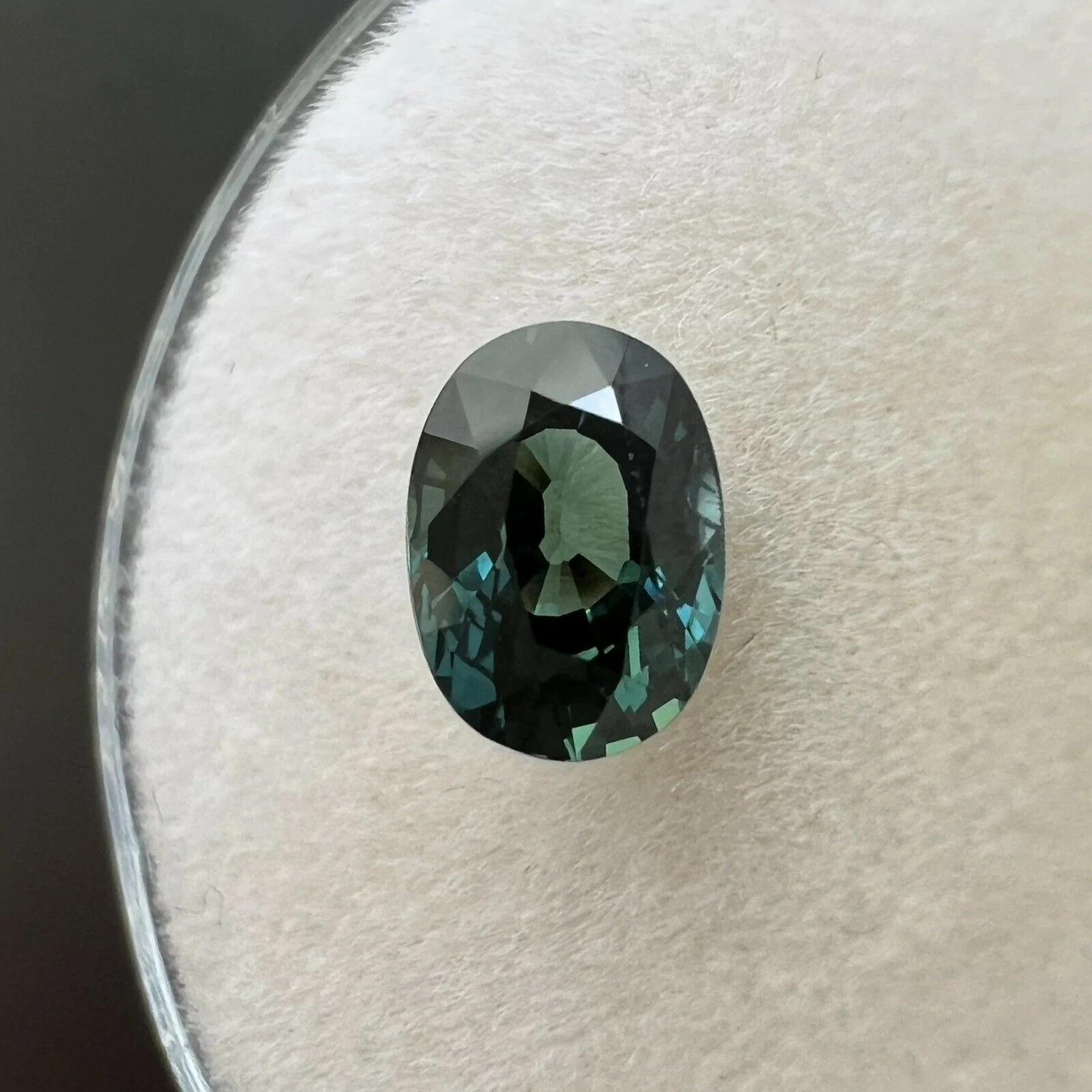 1.00ct Sapphire GIA Certified Untreated Vivid Green Blue Oval Cut Unheated Rare

GIA Certified Fine Vivid Green Blue Untreated Sapphire Gemstone.
Fully certified by GIA confirming stone as natural and untreated. Very rare for natural sapphires. 1.00