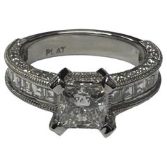 1.00cts Clarity VS2 and Color I Set in a Platinum Ring