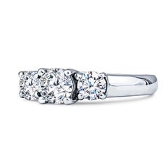 1.00ctw 3-Stone Diamond Platinum Engagement Ring