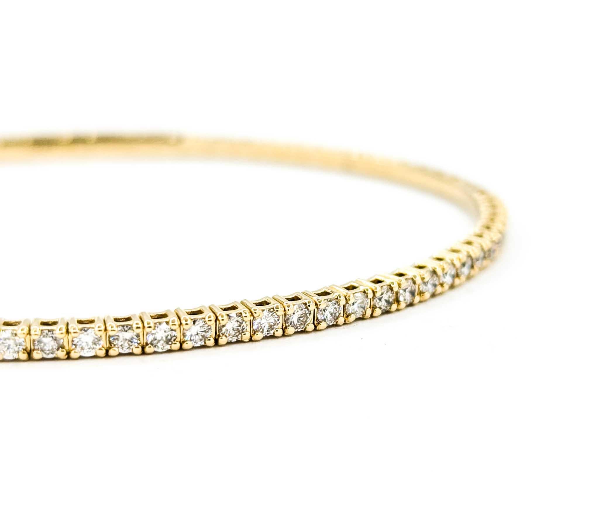 1,00ctw Diamant Flex Armband in Gelbgold (Rundschliff)