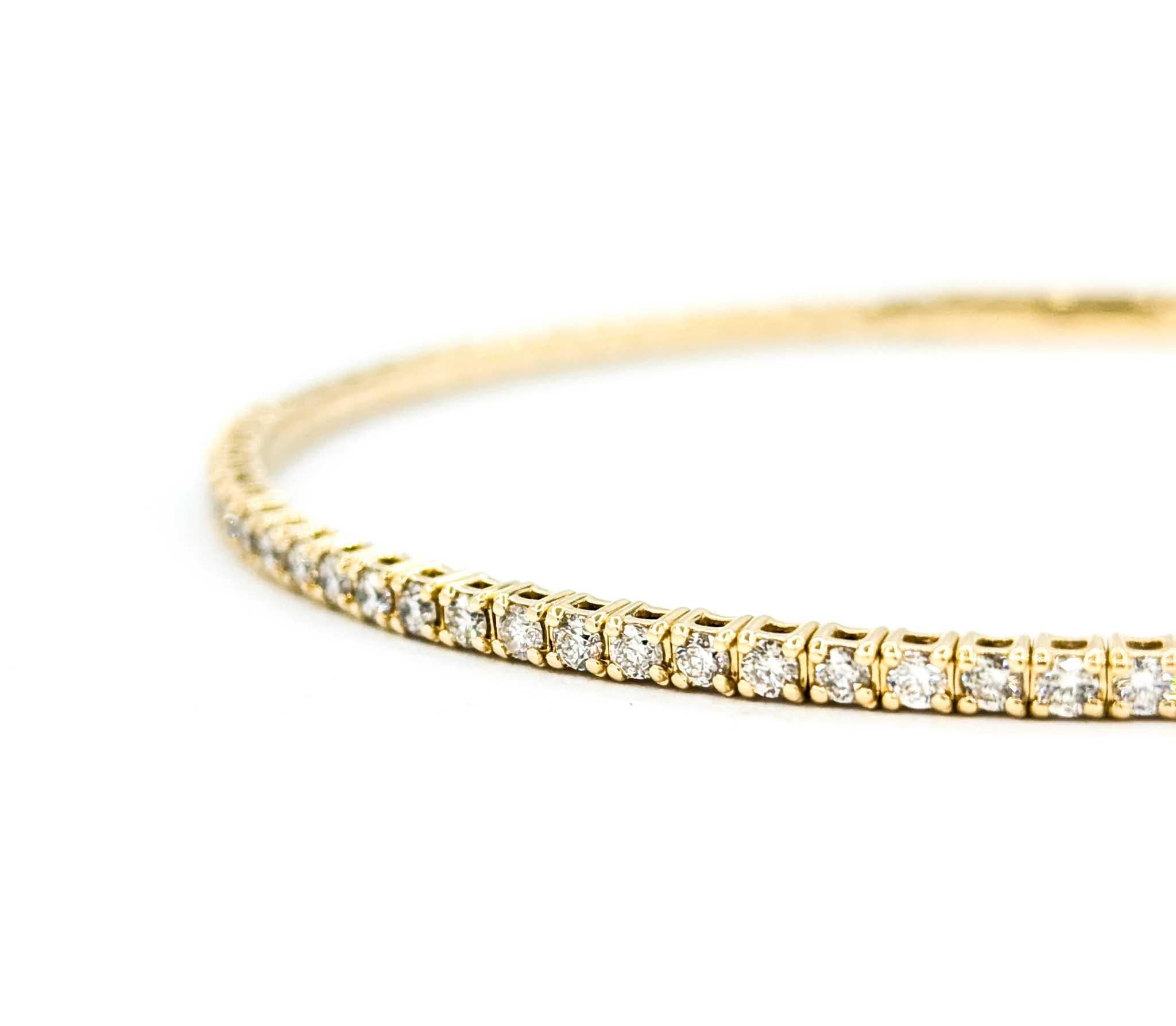 1,00ctw Diamant Flex Armband in Gelbgold im Zustand „Neu“ in Bloomington, MN