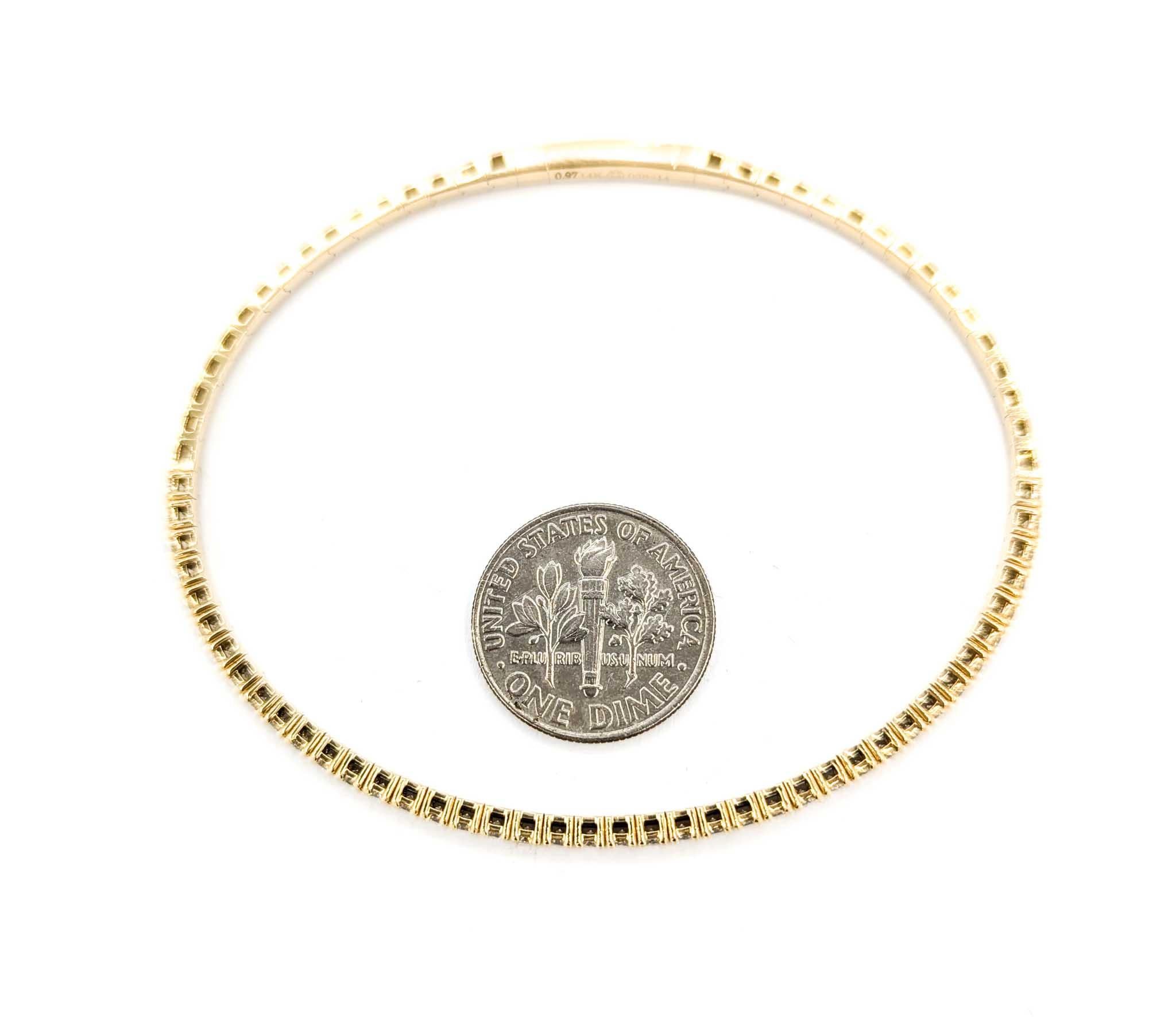 1,00ctw Diamant Flex Armband in Gelbgold 1
