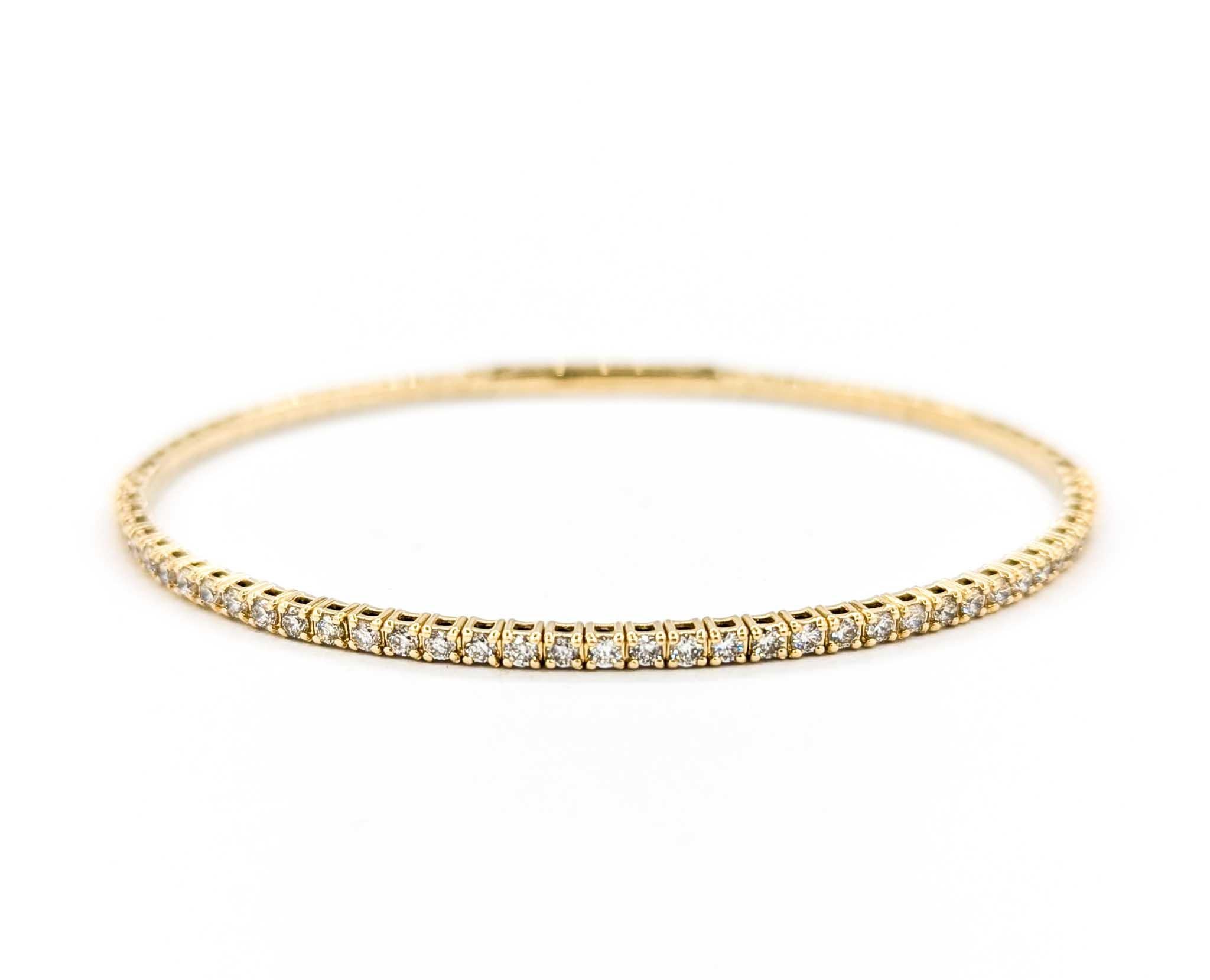 1,00ctw Diamant Flex Armband in Gelbgold 2