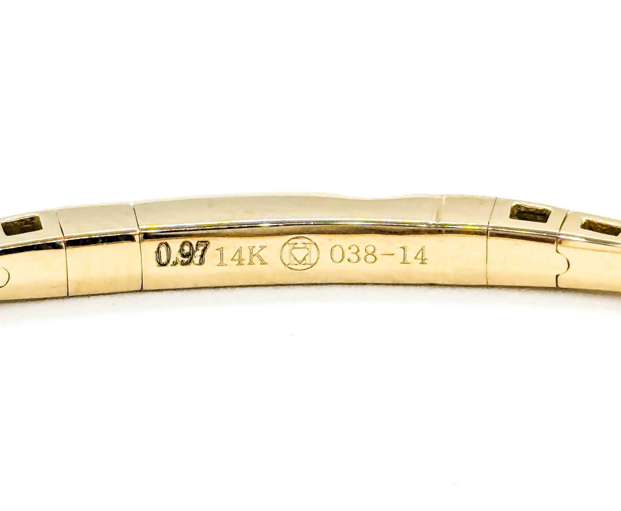 1,00ctw Diamant Flex Armband in Gelbgold 3