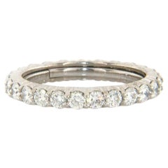 1.00ctw Diamond Shared Prong Eternity Band Ring in 18K White Gold