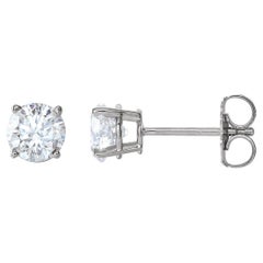 Pendientes de diamantes de 1,00 ctw, oro blanco de 14k, color E-F y pureza I-1