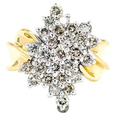 1.00ctw Diamond Waterfall Ring in Yellow Gold