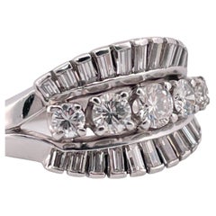 1.00ctw G-H SI1 Diamond Set in Iridium 900 Platinum Ring