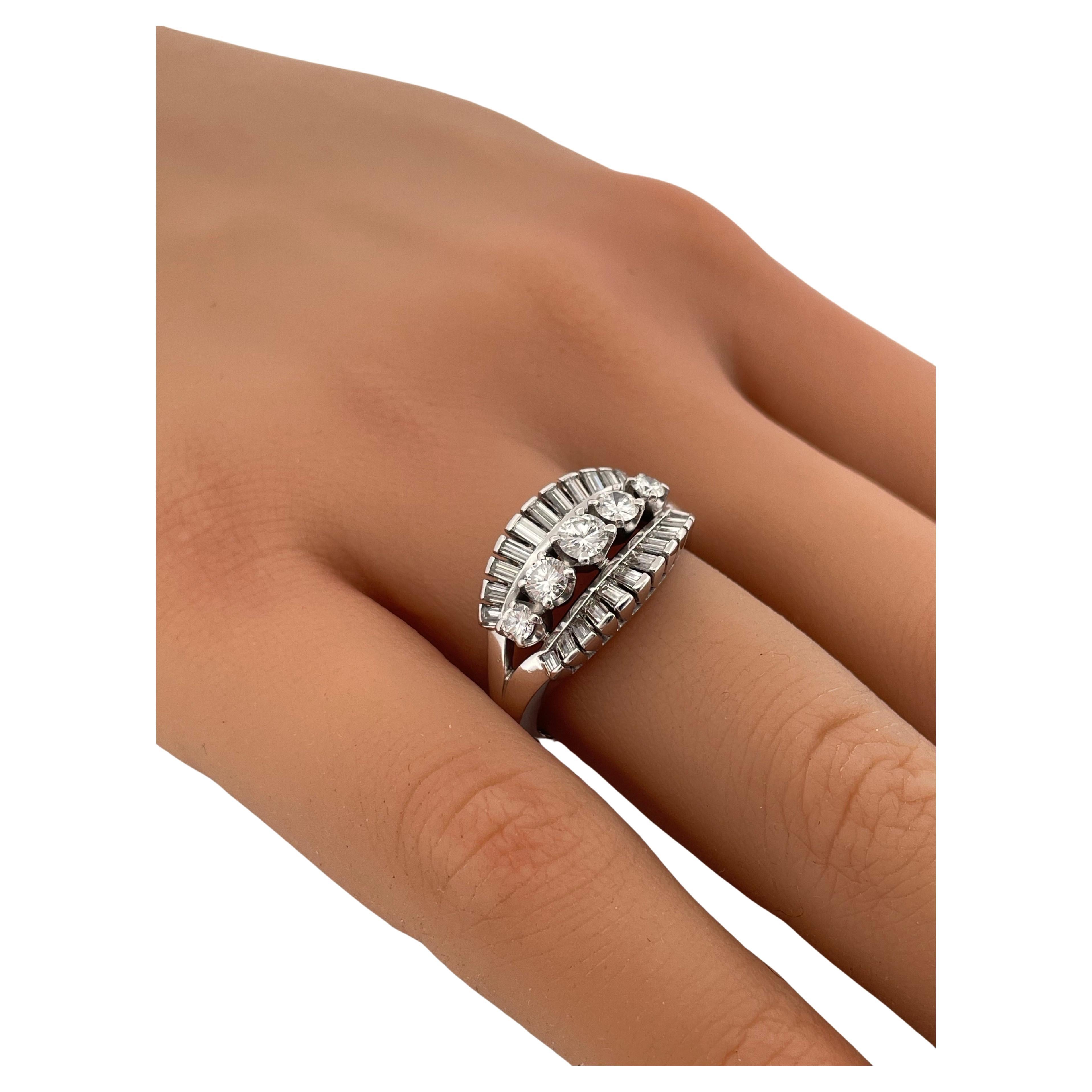 1.00ctw G-H SI1 Diamant gefasst in Iridium 900 Platin Ring für Damen oder Herren im Angebot