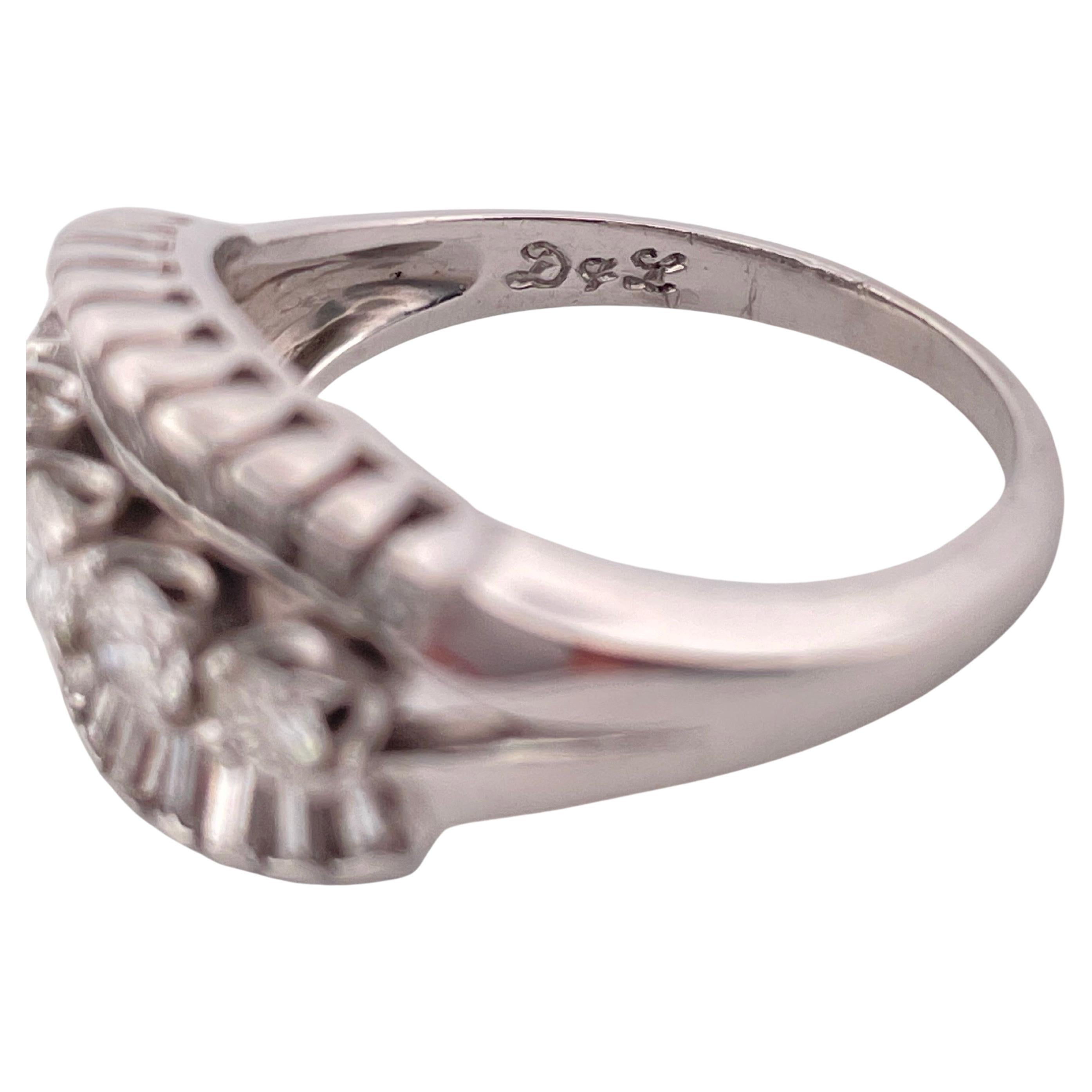 1.00ctw G-H SI1 Diamant gefasst in Iridium 900 Platin Ring im Angebot 3