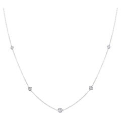 1.00ctw White Gold Diamonds-by-the-Yard Necklace		