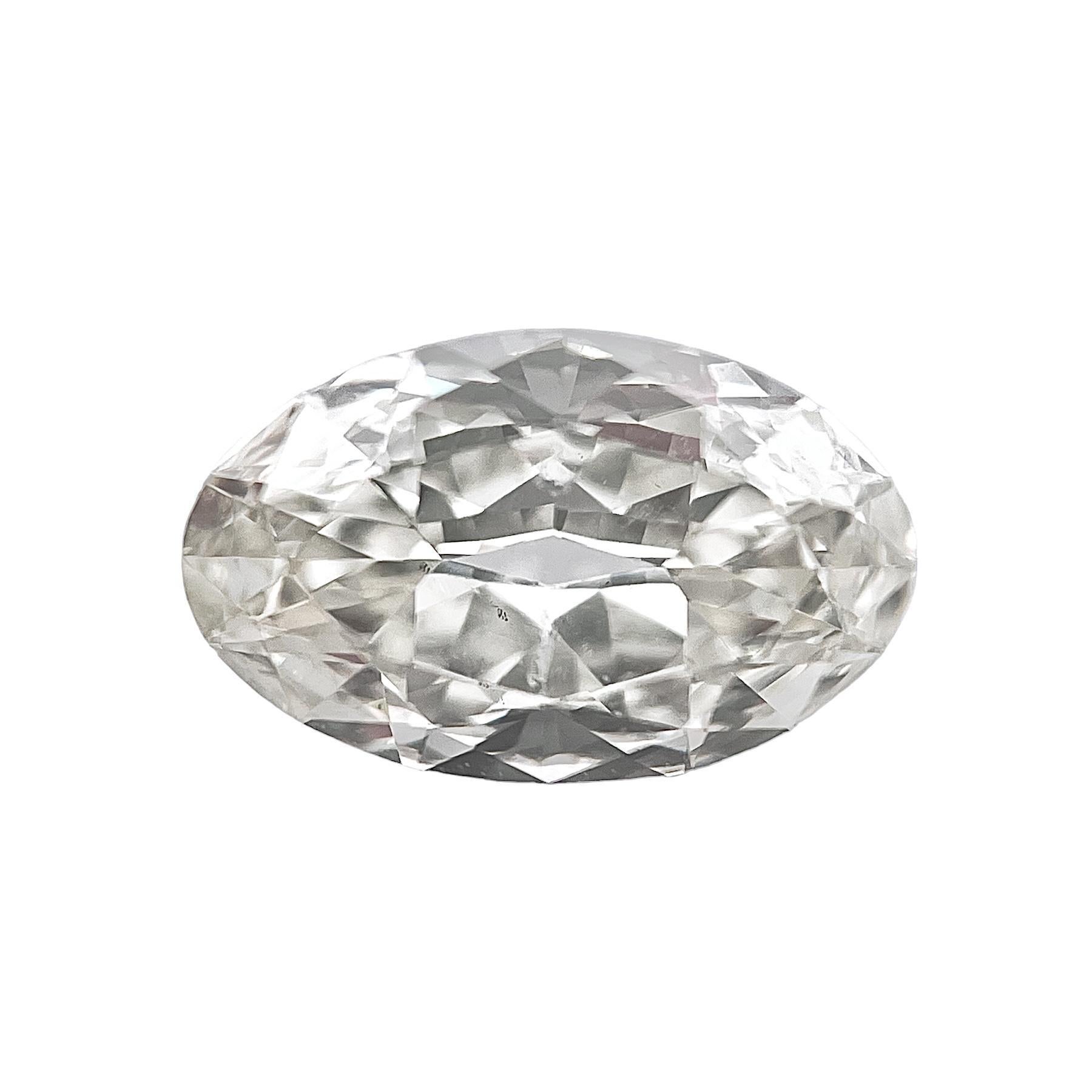 1,01 Karat antiker ovaler L-VS2 natürlicher Diamant GIA zertifiziert (Ovalschliff) im Angebot