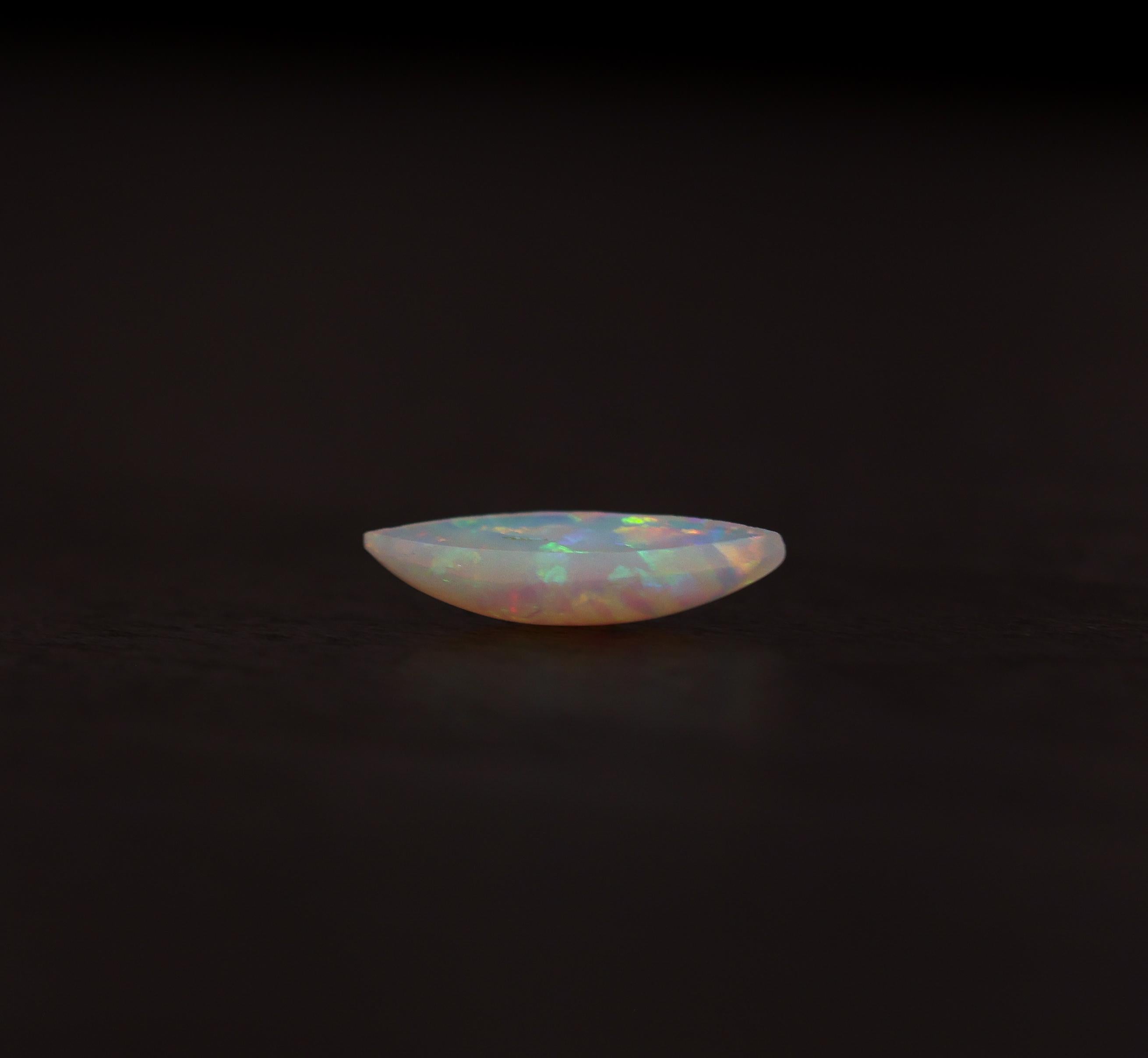 1.01 Carat Brazilian Opal Loose Gemstone Marquise 13x5mm In New Condition For Sale In Columbus, OH