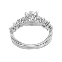 1.01 Carat Brilliant Cut Diamond Platinum Engagement Ring