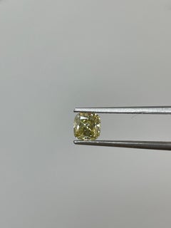 1.01 Carat Cushion Brilliant GIA Certified Fancy Brown Greenish Yellow Diamond