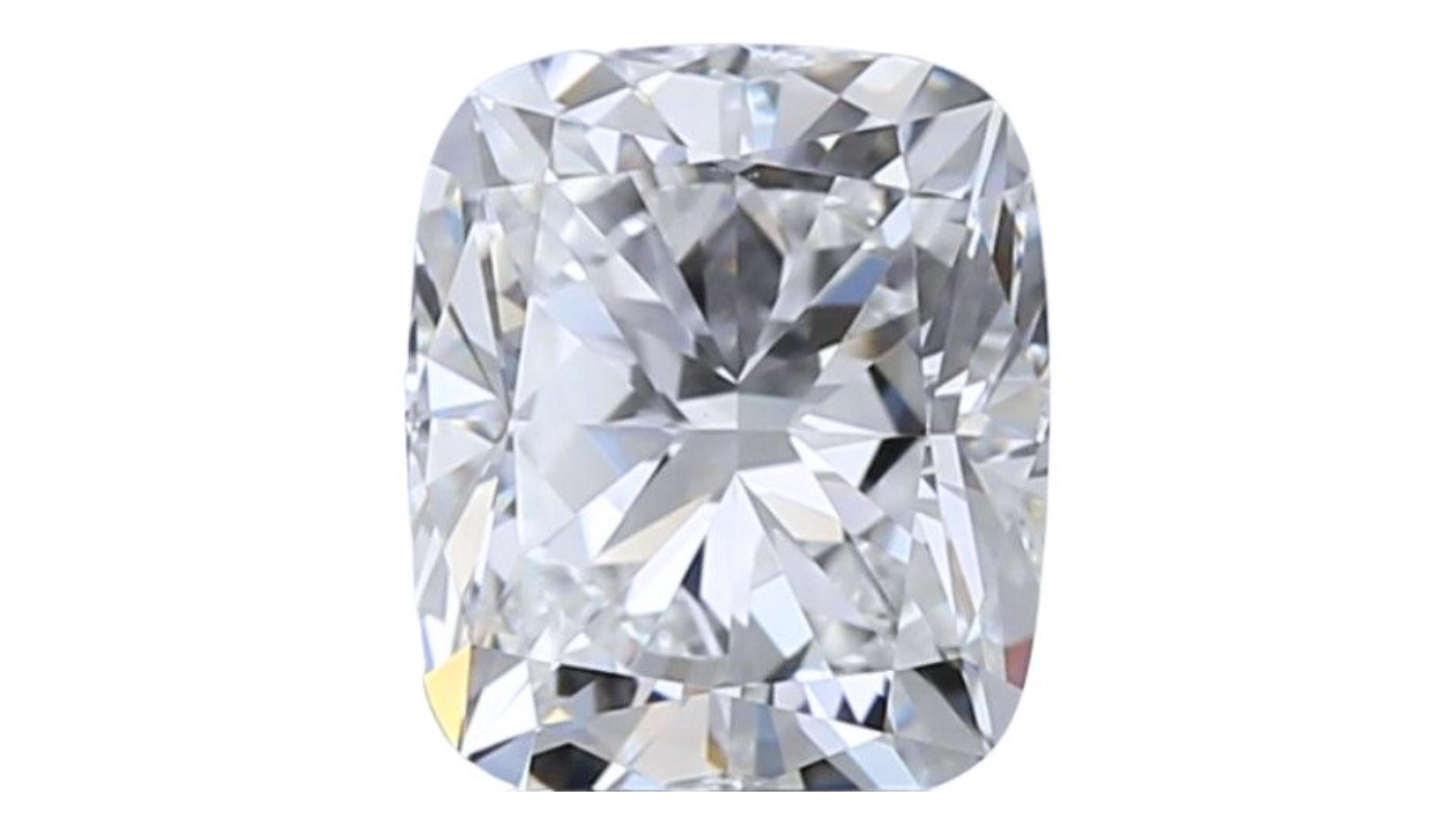 1.01 Carat Cushion Modified Brilliant Cut Natural Diamond In New Condition For Sale In רמת גן, IL
