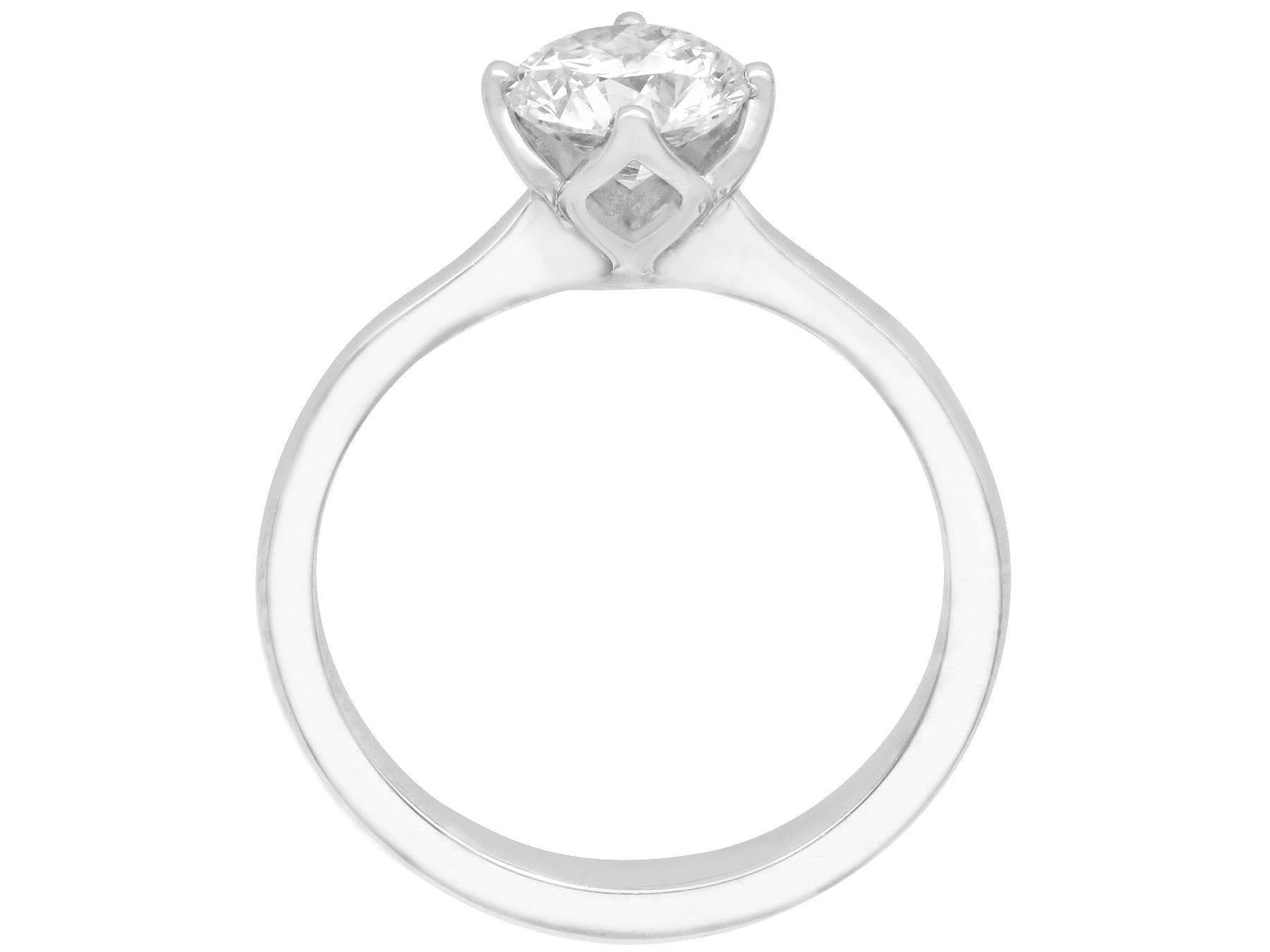 Women's 1.01 Carat Diamond and Platinum Solitaire Engagement Ring