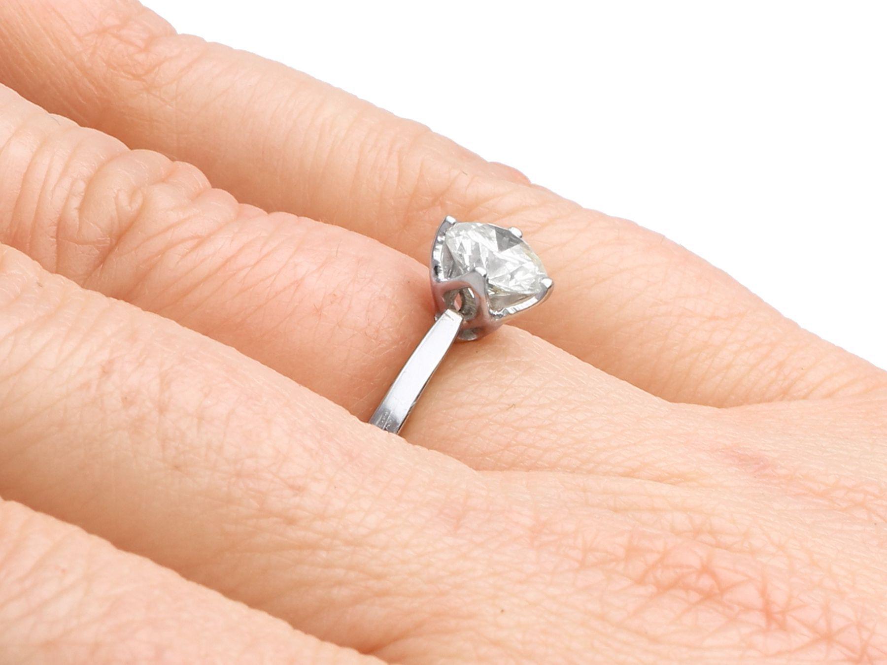 1.01 Carat Diamond and Platinum Solitaire Engagement Ring 2
