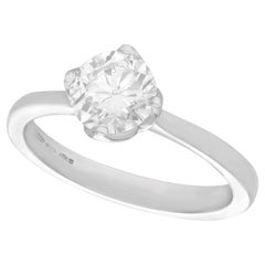 1.01 Carat Diamond and Platinum Solitaire Engagement Ring