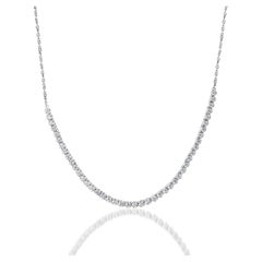 Collana girocollo con diamanti da 1,01 carati in oro bianco 14 carati