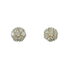 1,01 Karat Diamant-Cluster-Ohrringe aus 14K Gelbgold