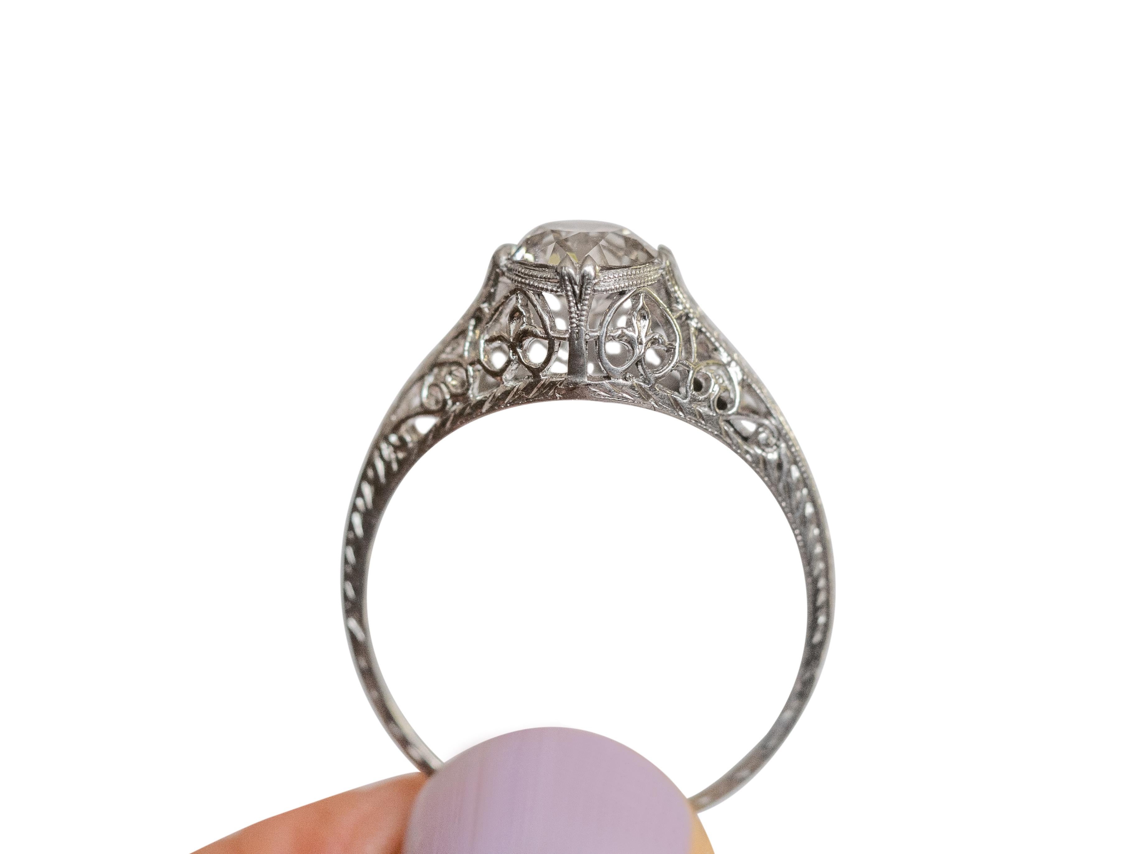 Bague de fiançailles en platine avec diamant de 1,01 carat Unisexe en vente