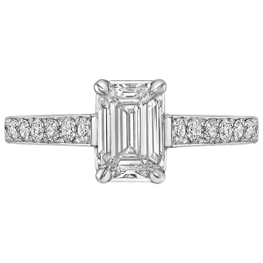 1.01 Carat Emerald-Cut Diamond Ring 'E/VS1'