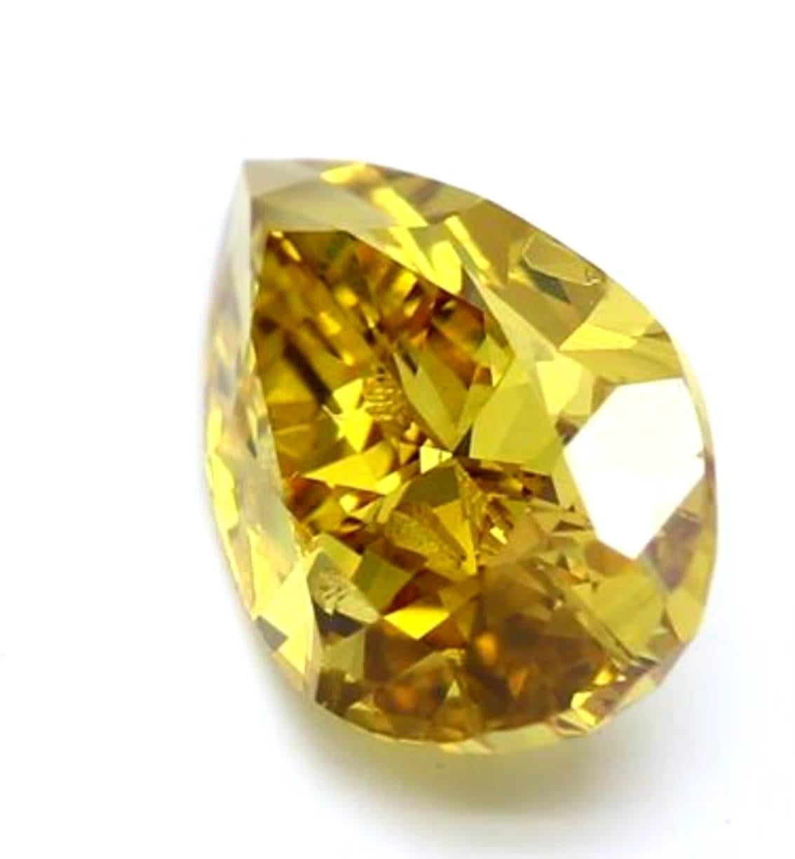 *100% NATURAL FANCY COLOUR DIAMOND*

✪ Diamond Details ✪

➛ Shape: Pear
➛ Colour Grade: Fancy Deep Yellow
➛ Carat: 1.01
➛ GIA Certified 

^FEATURES OF THE DIAMOND^

Our fancy deep yellow diamond is a rare and exquisite gemstone with a rich, intense