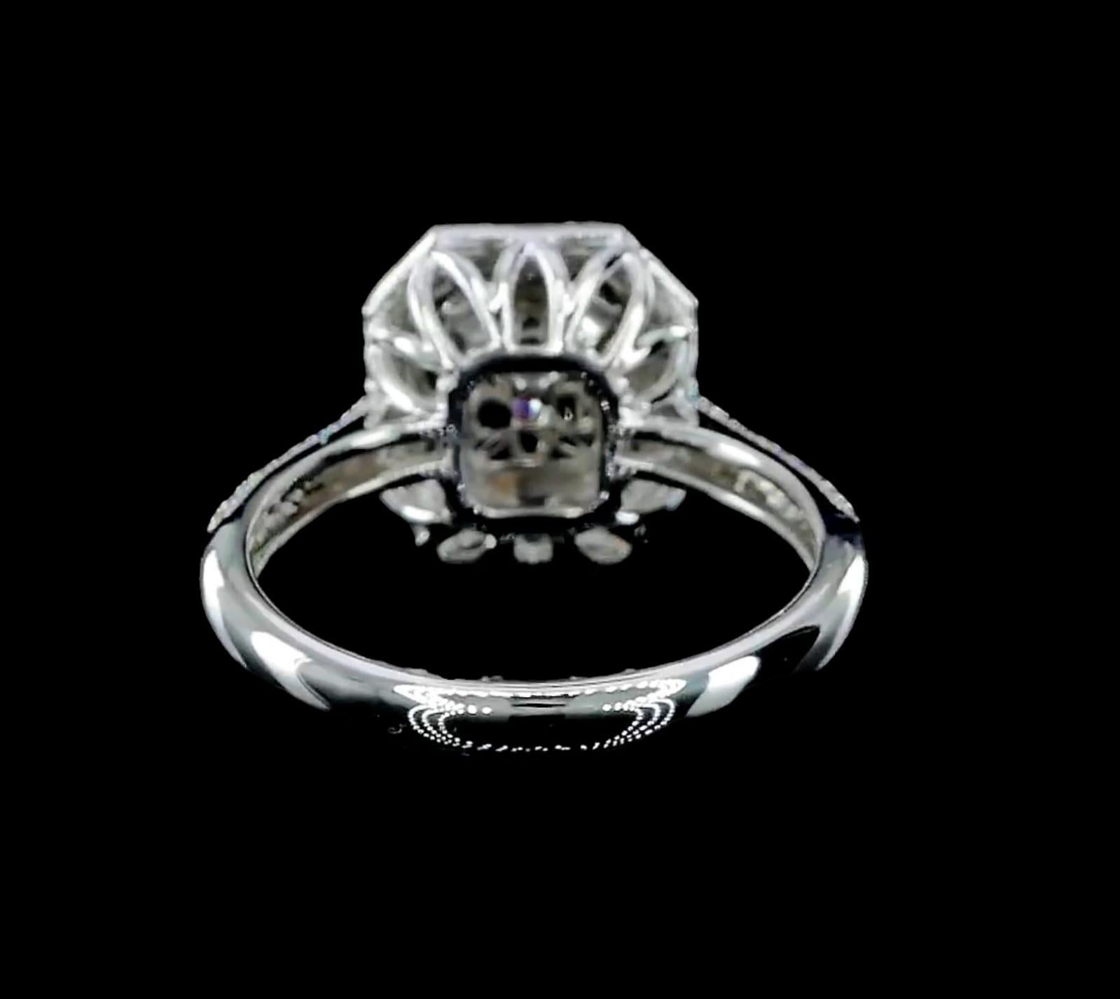 1.01 Karat Fancy Pink Diamond Ring SI Reinheit AGL zertifiziert (Radiantschliff) im Angebot