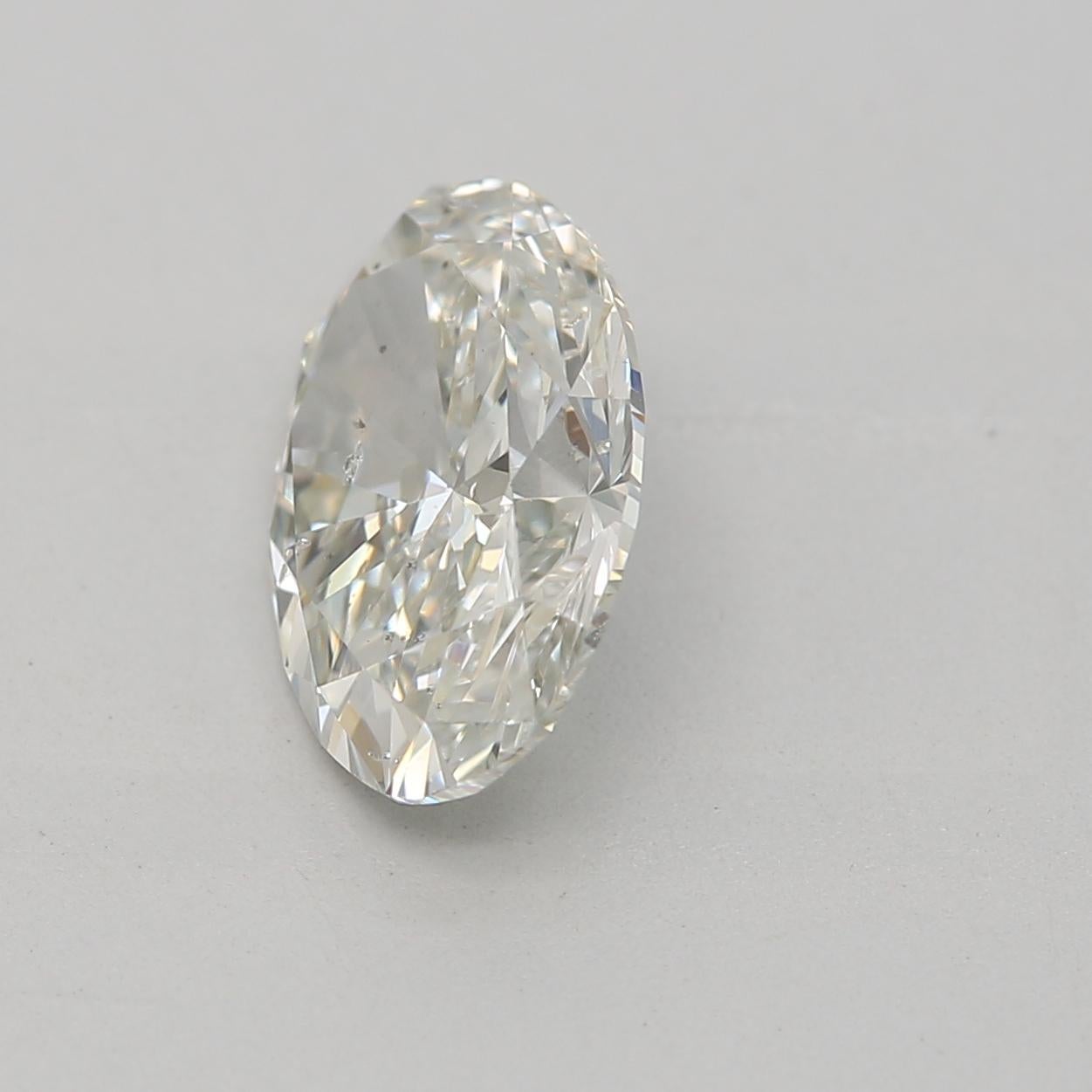 Oval Cut 1.01 Carat Light Yellow Green Oval cut diamond SI2 Clarity GIA Certified For Sale
