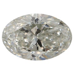 Diamant taille ovale jaune clair et vert de 1,01 carat, pureté SI2, certifié GIA