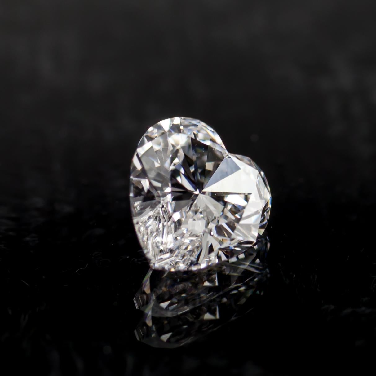 Diamant taille cœur non serti 1,01 carat F / VVS2 certifié GIA Excellent état - En vente à Sherman Oaks, CA