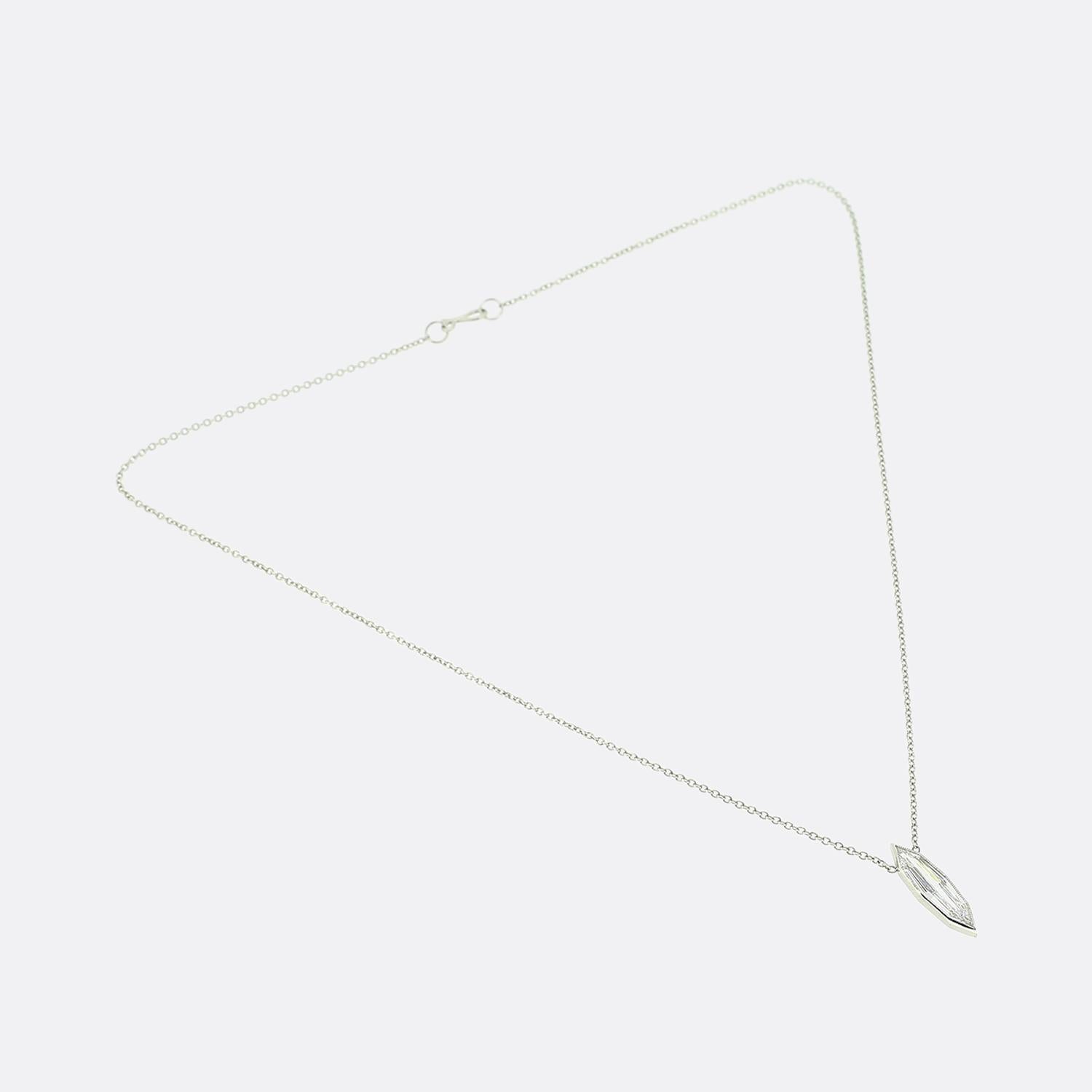 Collar de diamantes talla marquesa de 1,01 quilates en Bueno estado para la venta en London, GB