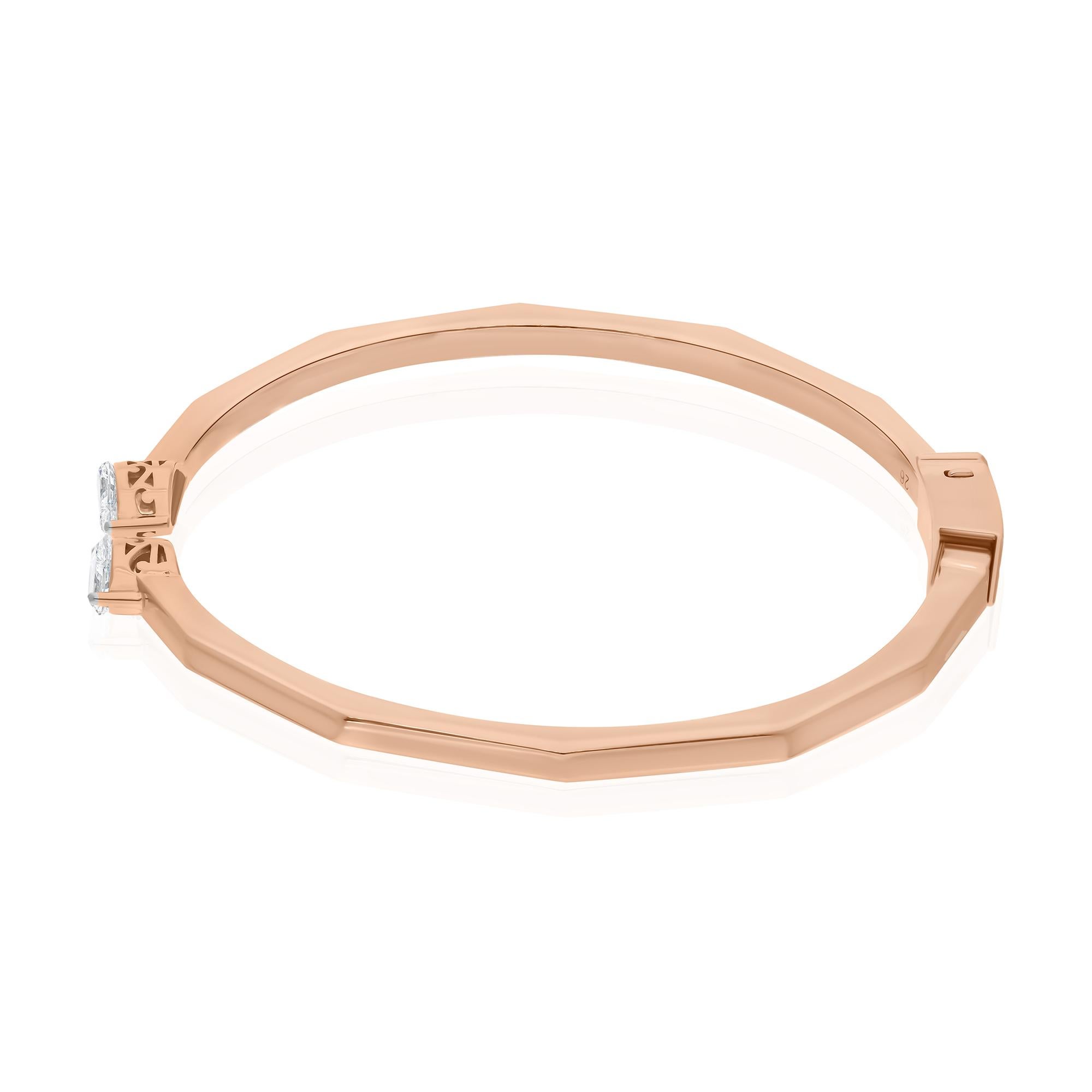 Cast from 18-karat gold, these exquisite bangle is handset with 1.01 carats of sparkling diamonds.

FOLLOW SPECTRUM JEWELS storefront to view the latest collection & exclusive pieces. Spectrum Jewels is proudly rated as a Top Seller on 1stdibs with