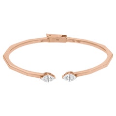 Bracciale con diamanti marquise da 1,01 carati Bracciale in oro rosa 18 carati Gioielli di pregio