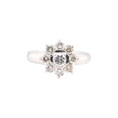 1.01 Carat, Natural Diamond Estate Ring Set in Platinum