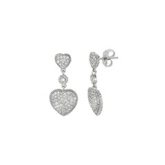 Orecchini a goccia con diamante naturale da 1,01 carati G SI in oro bianco 14K