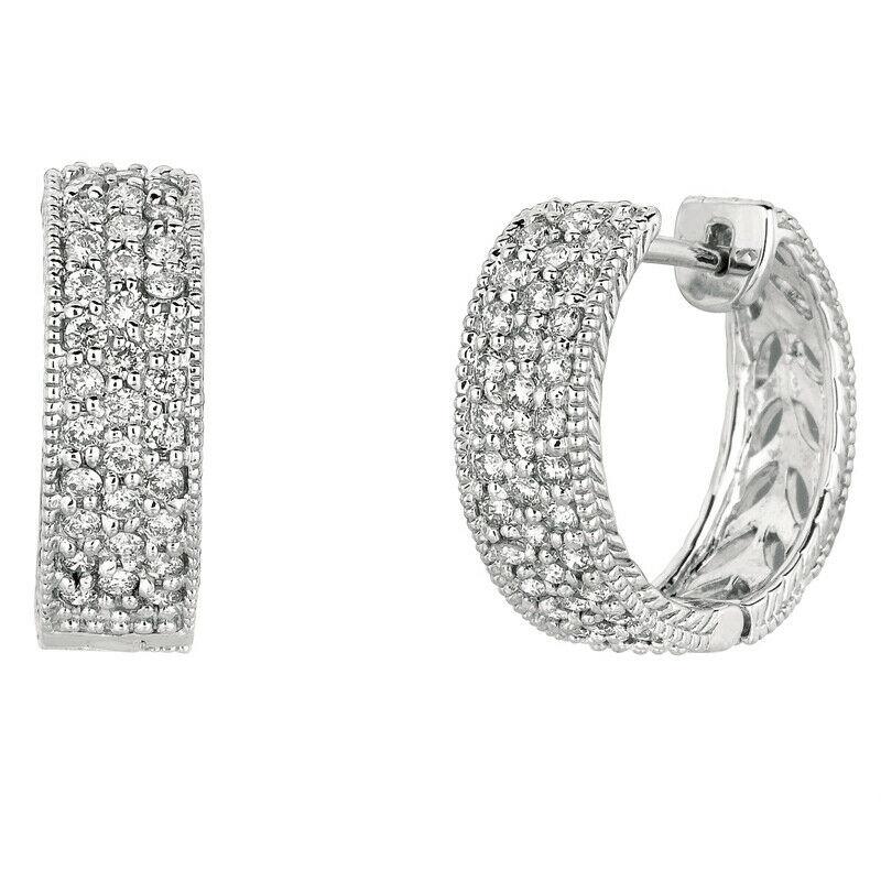 1.01 Carat Natural Diamond Hoop Earrings G SI 14K White Gold

100% Natural, Not Enhanced in any way Round Cut Diamond Earrings
1.01CT 
G-H 
SI  
14K White Gold,  5.4 grams,  Pave Style
5/8 inch in height, 3/16 inch in width
66 diamonds 

E5195WD
ALL