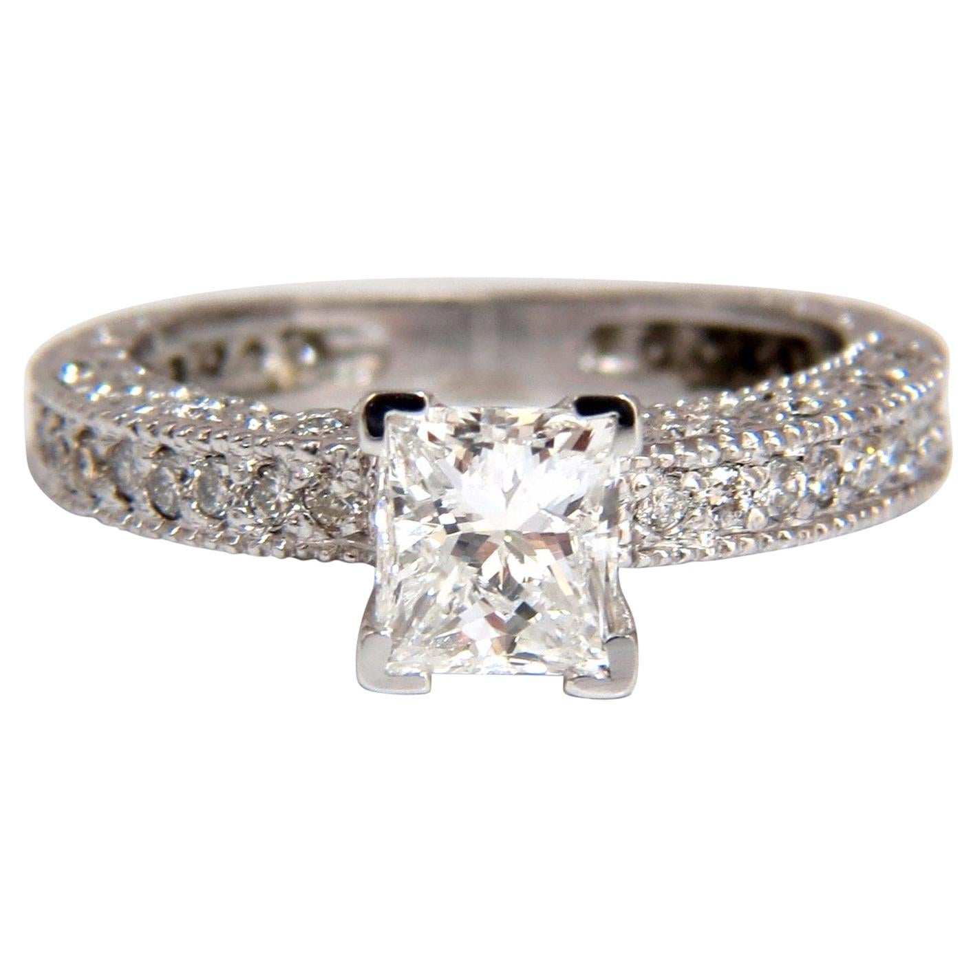 1,01 Karat Natürlicher Diamantring mit Prinzessinnenschliff 14 Karat*