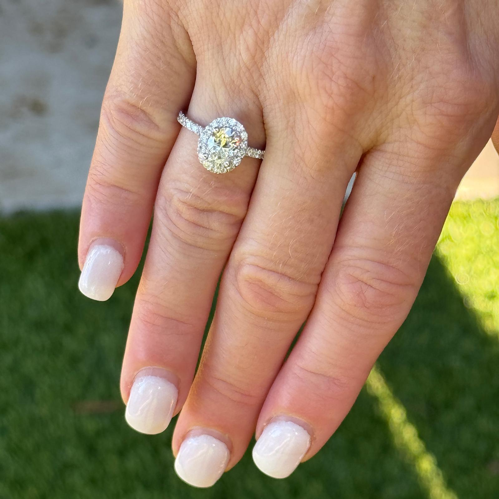 18ct wg 0.53ct solitaire ring - m & ggi cert