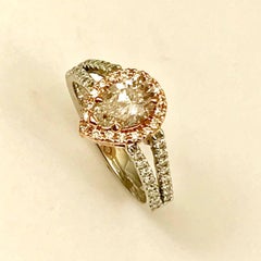 1.01 Carat Pear Shaped Diamond Engagement Ring with Certificate