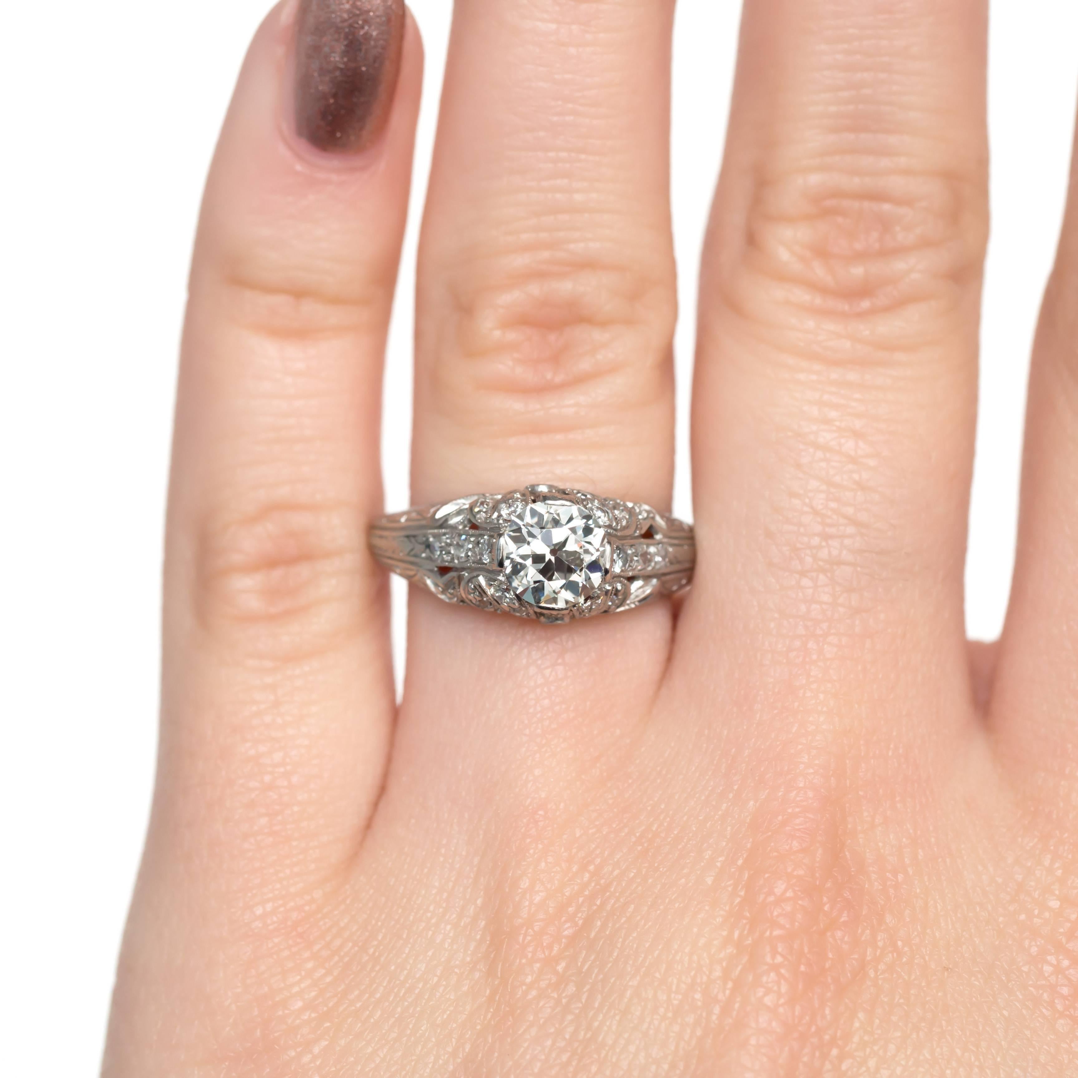 1.01 Carat Platinum Diamond Engagement Ring For Sale 1