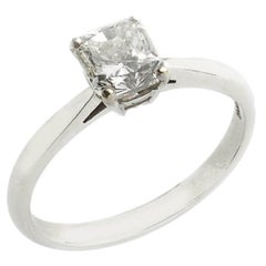 1.01 Carat Radiant-Cut Diamond Platinum Ring