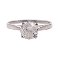 Anello di fidanzamento solitario con diamante tondo brillante da 1,01 carati con sale e pepe