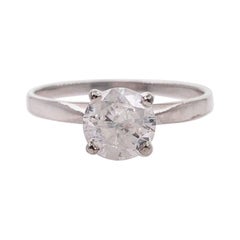 1.01 Carat Round Brilliant Diamond Salt and Pepper Solitaire Engagement Ring