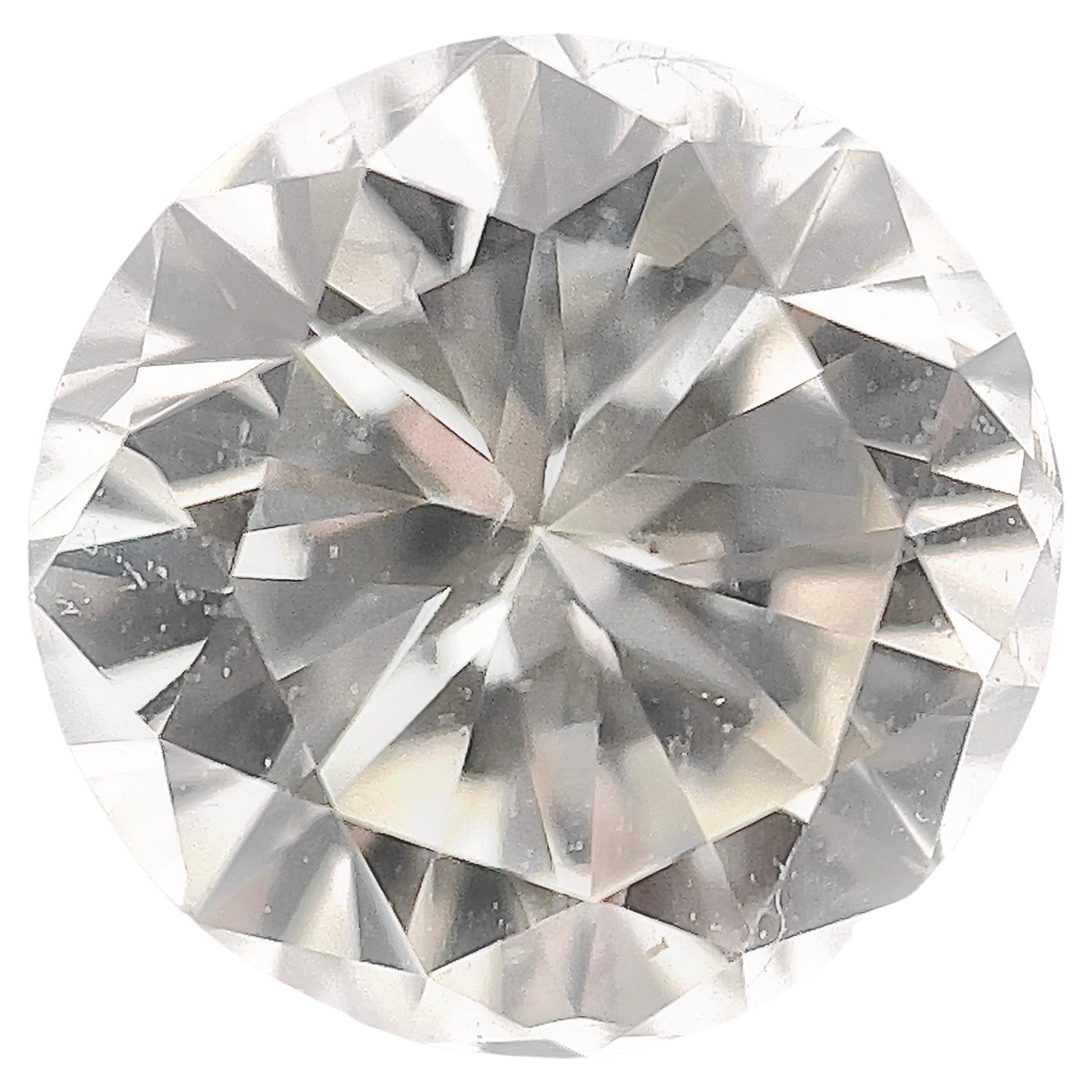 Diamant rond brillant de 1,01 carat certifié GIA de couleur M et de pureté VS1