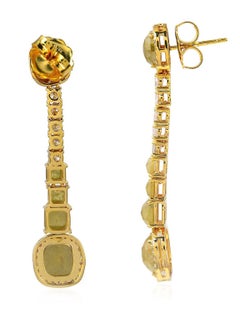 10.1 Carat Fancy Diamond 18 Karat Gold Earrings
