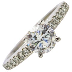 1.01 Carat Scott Kay 14 Karat White Gold Diamond Luminaire Engagement Ring